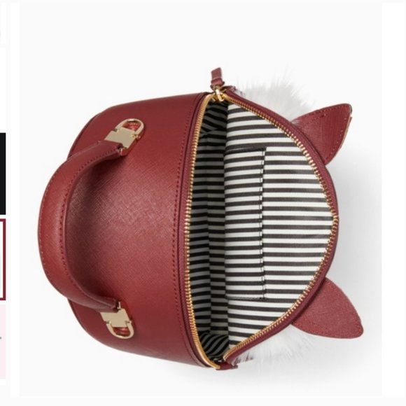 kate spade So Foxy Fox Binx Backpack purse crossbody bag nwot - Picture 7 of 8